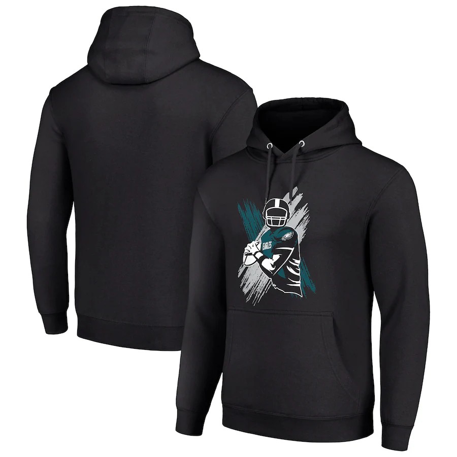 Men philadelphia eagles black 2024 NFL hoodie->philadelphia eagles->NFL Jersey